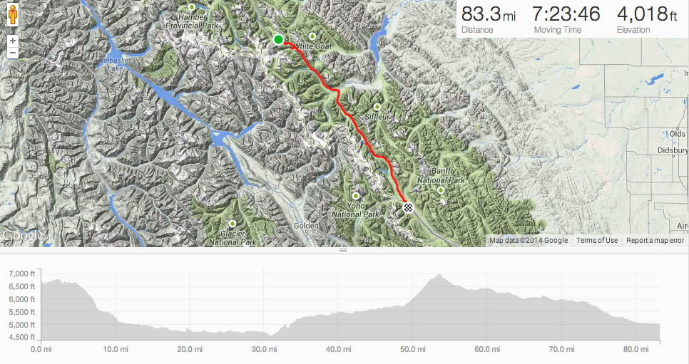 Wilcox Creek to Lake Louise