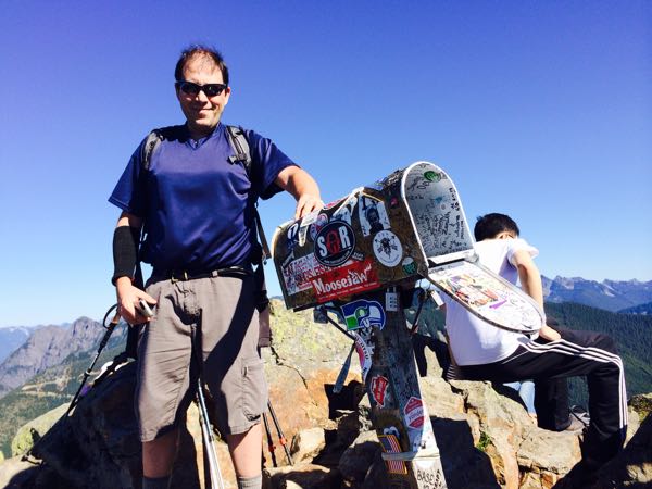 Checking the mail at Mailbox Peak