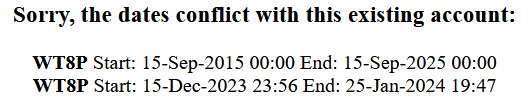eQSL is reporting an error that the thing I want to do - have a call sign be able to exist in multiple places, but select the place &ndash; is not supported