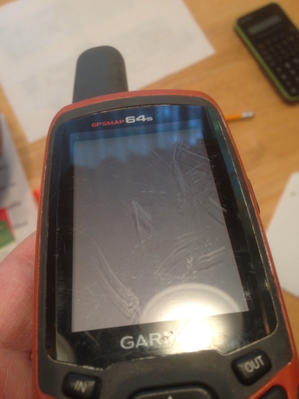 Scratched Garmin Screen