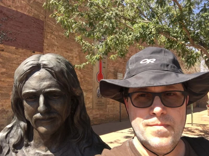 Standing on the corner in Winslow Arizona.