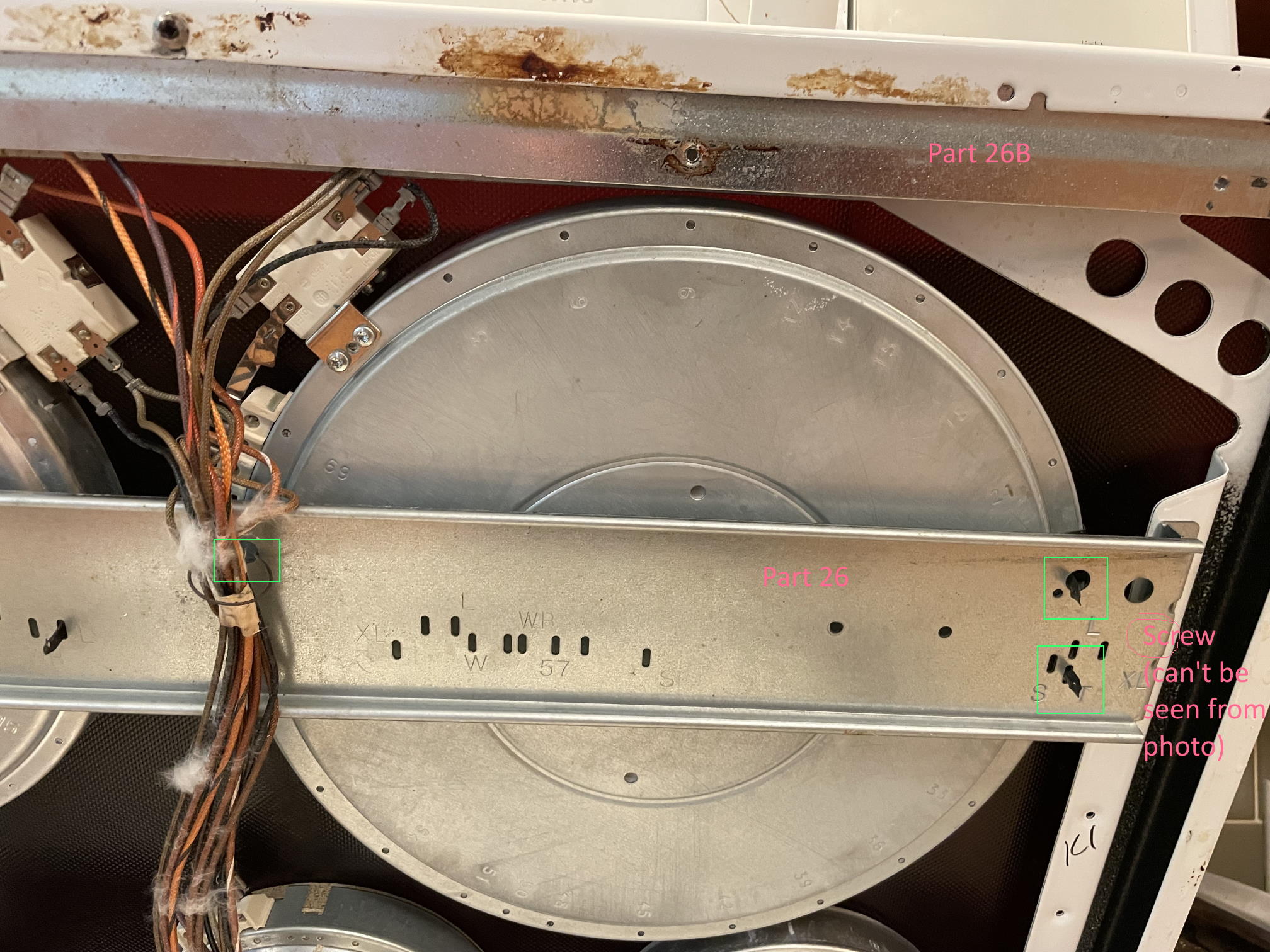 What to do when the hot surface light on the oven stays on WT8P's