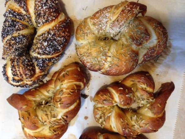 ... unlike these pretzels.  (l-r: Poppy, Rosemary, Fennel)